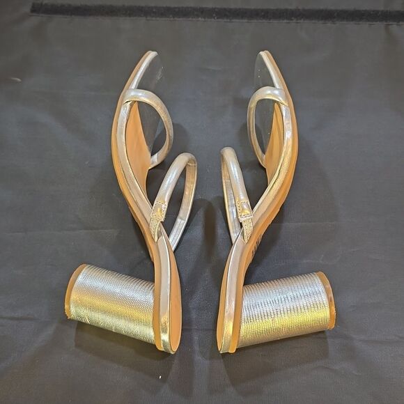 A NEW DAY SQUARE TOE DOUBLE STRAP ROUNDED BLOCK HEEL OPEN-TOE SANDAL - Picture 10 of 13